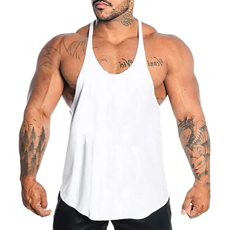 Suspender Tank Top - Running Vests Men Sleeveless Sweatshirt Gym