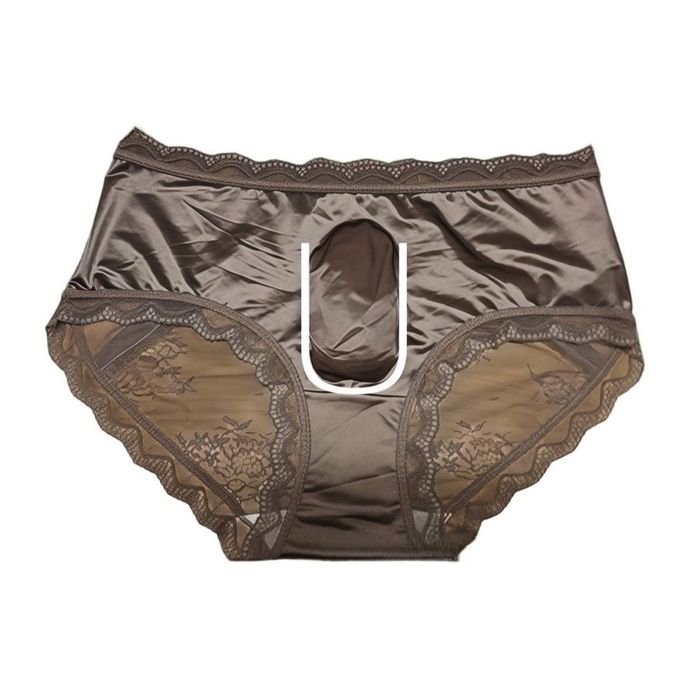 Men Satin Lace Seamless Ice Si - Pouch Boxer Pouch recension och pris