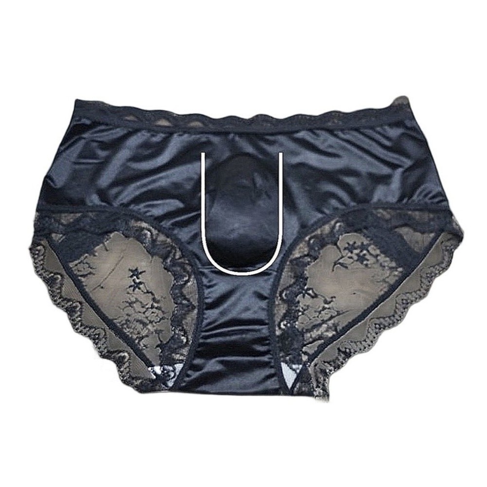 Men Satin Lace Seamless Ice Si - Pouch Boxer Pouch recension och pris