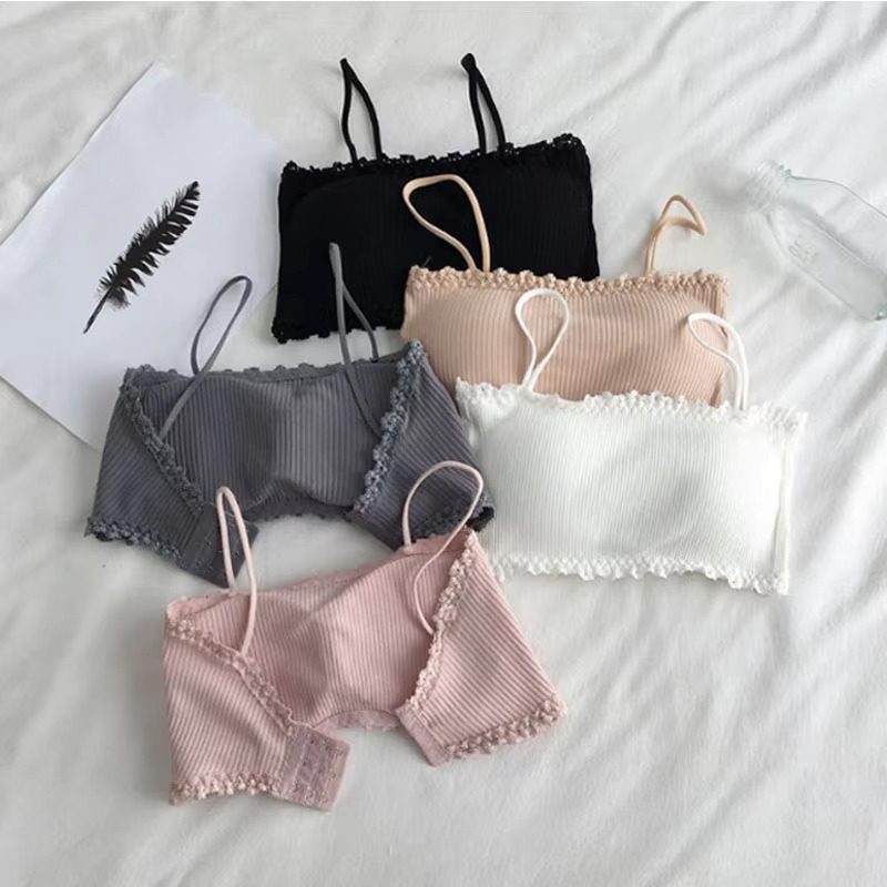 Women's Cotton Bra Female Tube - Suspender Tank Top recension och pris
