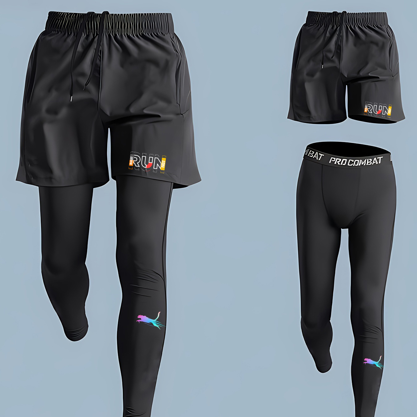 Men's Running Jogging 2 Piece  - Compression Shorts Athletes recension och pris