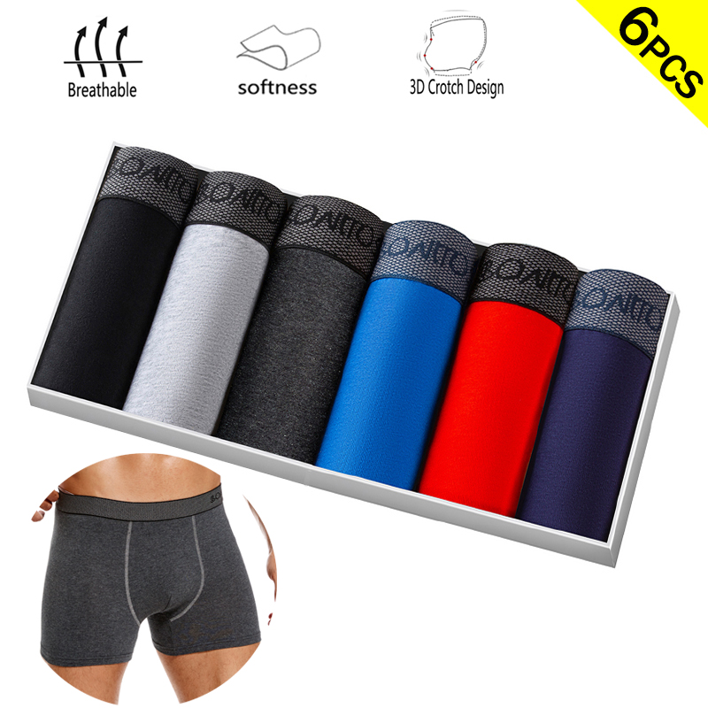 6pcs/pack Boxer Briefs Solid C - Boxer Brief Pack Cotton recension och pris