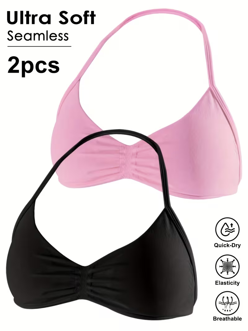 2pcs Seamless Sexy Open Back G - Suspender Tank Top recension och pris