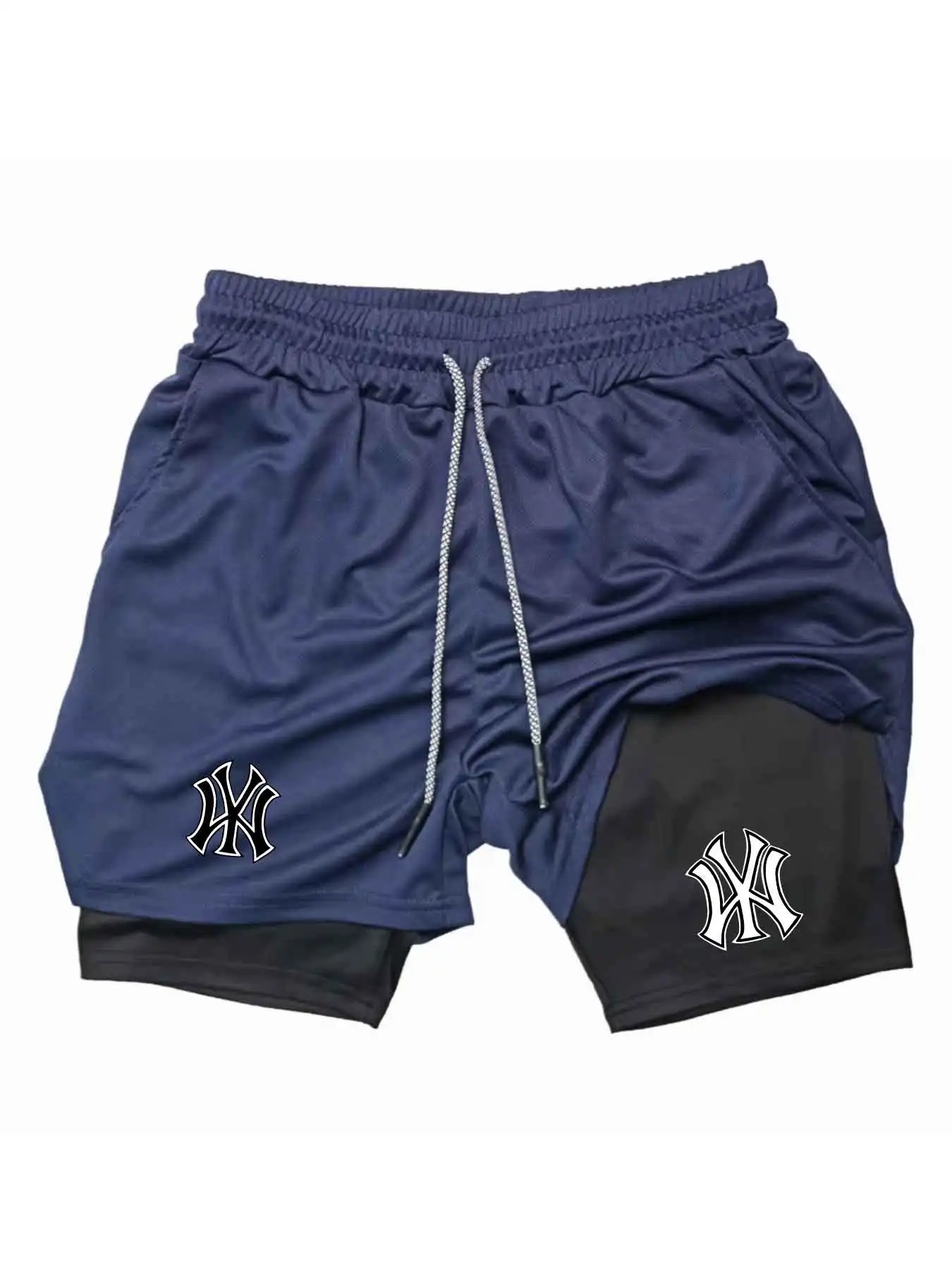 Men 2 in 1 Logo Print Sports S - Compression Shorts Athletes recension och pris